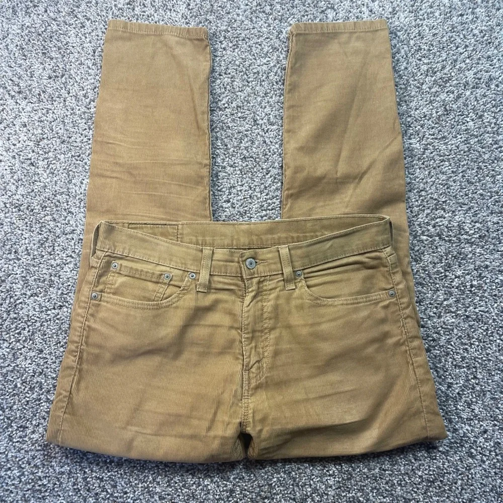 Levis 508 Men's 34x30 Regular Taper Corduroy Pants Tan Khaki Cords 508-0338